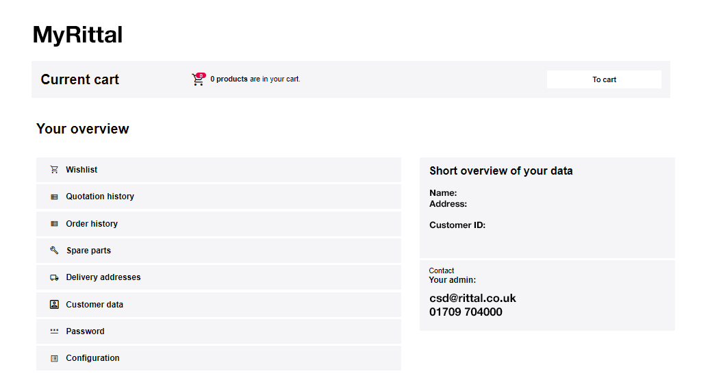online shop dashboard