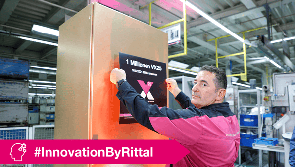 Rittal celebrates the one millionth VX25 and its employees