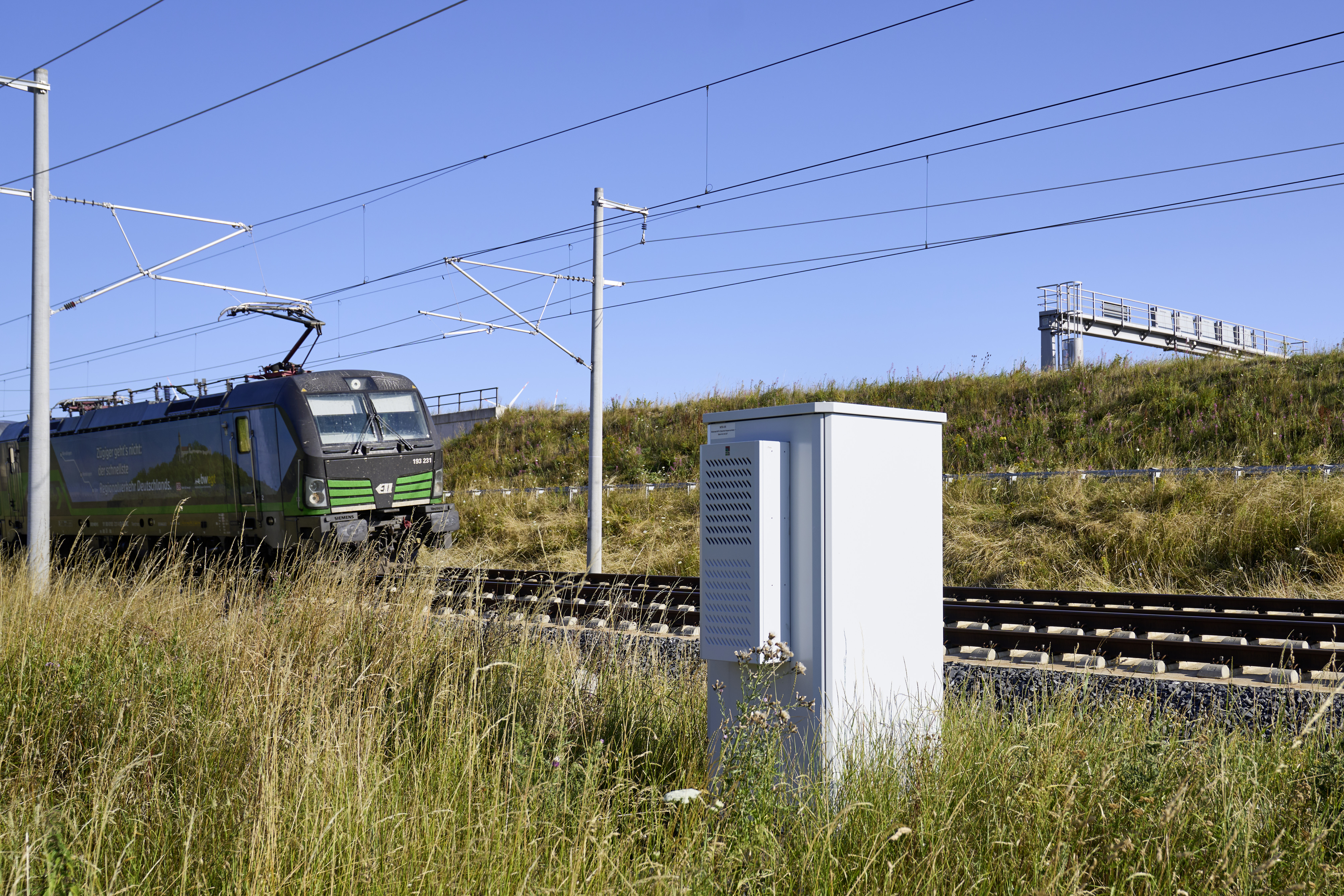 Outdoor enclosure with train 